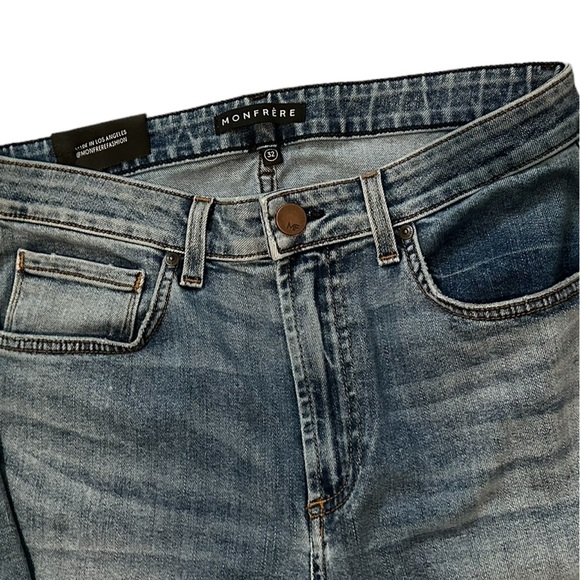 MONFRERE Other - NEW Men’s Greyson Distressed Skinny Fit Jeans in Aged Indigo - Size 32